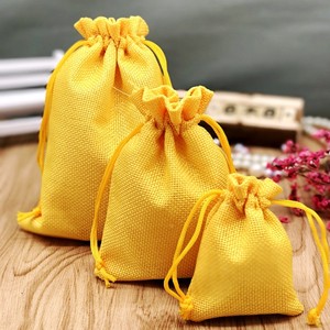 Fashionable Recyclable Custom Print Logo Jute Jewelry Pouch <b>Small</b> Hemp Linen Soap <b>Drawstring</b> <b>Bags</b> - Product Image 2
