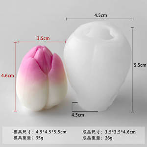 Moule en silicone DIY <span class=keywords><strong>pour</strong></span> diffuseur d'arômes en forme de tulipe, <span class=keywords><strong>kit</strong></span> d'artisanat en pierre de gypse, moule à fleurs <span class=keywords><strong>pour</strong></span> décoration en chocolat et résine - Product Image 4