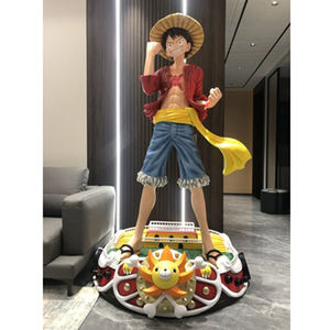 Grande taille anime figure statue grande taille une pièce <span class=keywords><strong>luffy</strong></span> fibre <span class=keywords><strong>de</strong></span> verre sculpture enfant jouet pour la maison boutique <span class=keywords><strong>d</strong></span>écor - Product Image 4