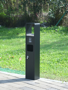 Lớn Ngoài Trời Sàn-Đứng Thép Không Gỉ Gạt Tàn Dọc Khói Dập Lửa Cột Thuốc Lá Mông Thùng Rác Có Thể Thu - Product Image 3