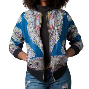 SM92168A Sconto per Ordini all'Ingrosso Giacca Bomber Dashiki Invernale Gialla da Donna Africana Popolare Sehe Fashion - Product Image 2