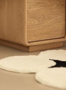 Mesa de Noche Minimalista de Madera de Roble Macizo con 3 Cajones y Joyero para Apartamentos Pequeños - Product Image 3