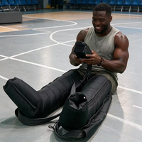 Masseur de jambes à compression d'air pour usage domestique et professionnel, bottes de récupération à 8 chambres, contrôleur intelligent, 5 modes, minuterie, circulation complète des jambes