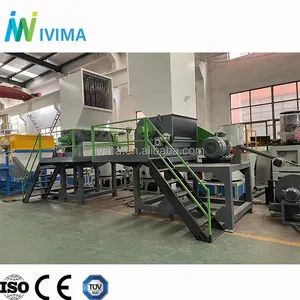 Ivima 300-3000kgh waste plastic PP PE HDPE PET bottles recycling grinding crusher machine for making flakes size 10-18mm