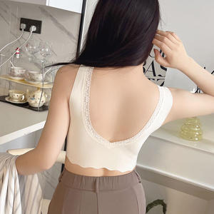 Skin friendly si adatta perfettamente senza anello in acciaio <span class=keywords><strong>reggiseno</strong></span> coppa fissa Sujetador sin costuras tracolla larga elastica <span class=keywords><strong>reggiseno</strong></span> senza cuciture in seta di ghiaccio - Product Image 2