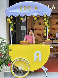 Environmental Protection Commercial Stainless Steel <b>Hand</b> Push Mobile Snack Storage <b>Trolley</b> <b>Cart</b> - Product Image 4