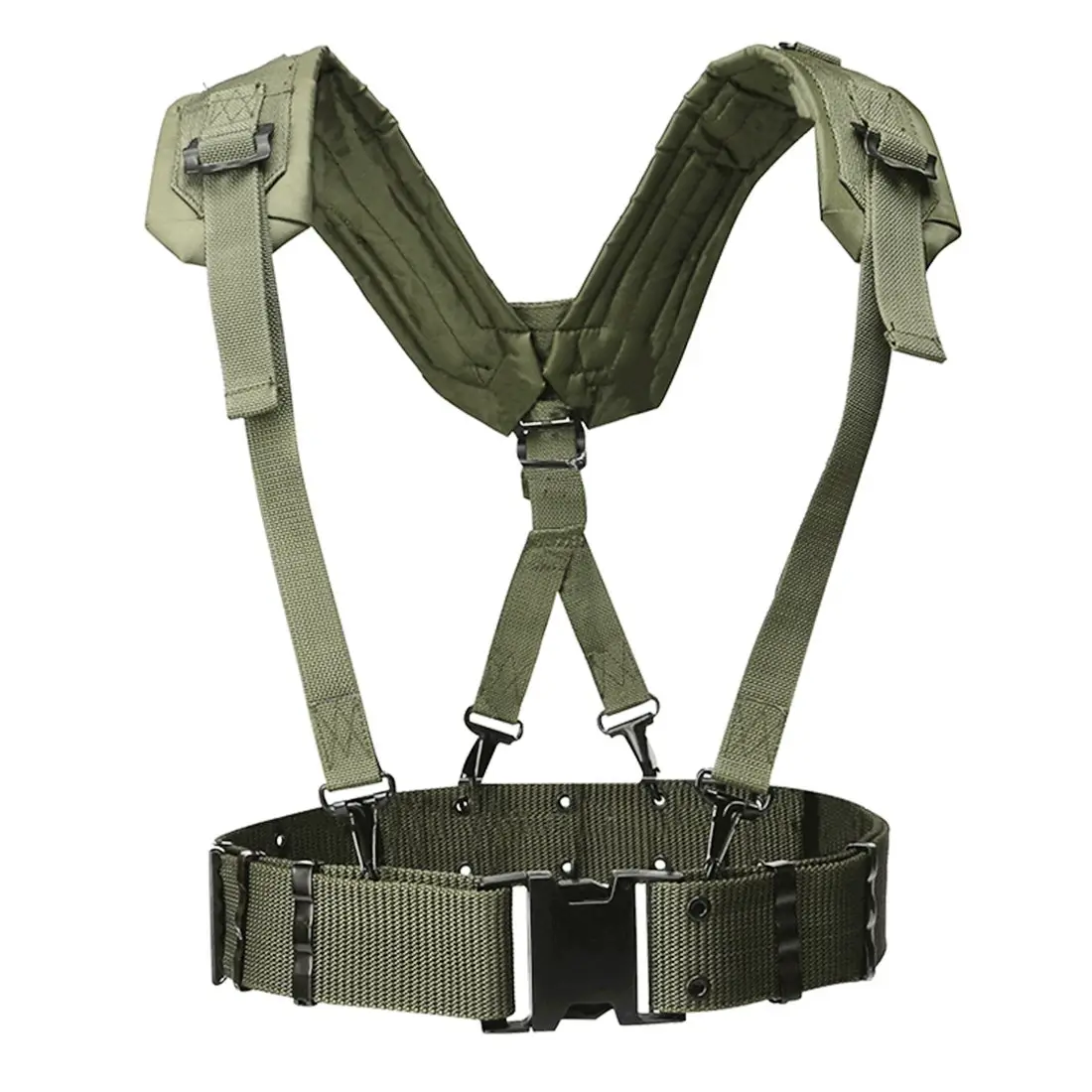 Cinto tático ajustável de segurança de nylon para equipamento de caça e atividade ao ar livre