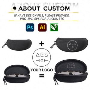 Étui à lunettes en tissu Oxford promotionnel avec fermeture éclair, logo personnalisé, boîte de rangement personnalisée, couleur personnalisée, design moderne, sérigraphie - Product Image 3