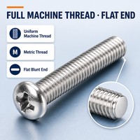 Vis en acier inoxydable 304 à tête ronde cruciforme, vis à tête cylindrique à fente croisée pour machine PM, petites vis M2M3M4M5M6