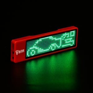 Logo personnalisé Impression Personnalisée Message Programmable LED <span class=keywords><strong>Badge</strong></span> <span class=keywords><strong>Nominatif</strong></span> - Product Image 1