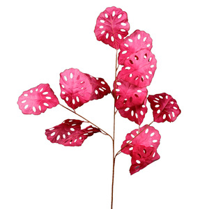 Fleurs artificielles, feuilles perforées, bouquet en plastique, décoration de mariage, accessoires pour la maison et l'extérieur - Product Image 5