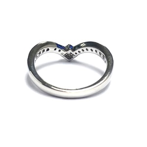 Inspiré à la mode 18K or blanc massif véritable diamant femmes bague diamant v-forme bijoux fins fiançailles bague de mariage pour les femmes - Product Image 3