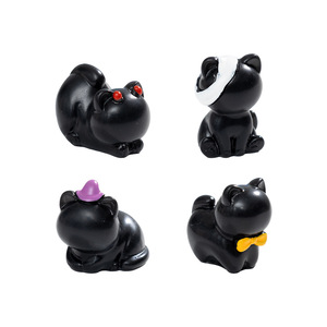 Miniaturas de Halloween: Estatuas Decorativas de Resina, Figuras de Gatos Negros, Adornos para el Hogar y Jardín, Escena de Mini Lápida para Fiestas - Product Image 5