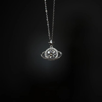 Charme de personnalité de haute qualité 1carat diamant 925 collier en argent Sterling planète pendentif bijoux fins pour femmes