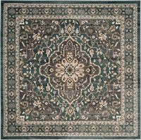 Traditioneller orientalischer pflegeleichter Teppich, groß, blaugrau, waschbar, rutschfest, für stark frequentierte Bereiche, Wohnzimmer, Schlafzimmer, Heimdekoration