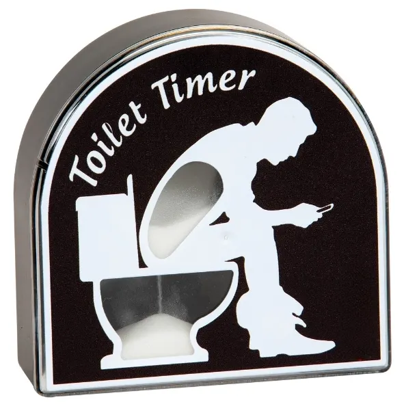Toilet Timer 5 minutes Bathroom Sand Timer Hourglass Novelty Funny Gift for Men Husband Dad Father's Day