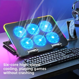 Trending Product 6-Fan Laptop Cooler High-Speed Quiet <strong>Notebook</strong> <strong>Cooling</strong> <strong>Pad</strong> Adjustable Stand <strong>for</strong> Gaming-Wholesale Price - Product Image 3