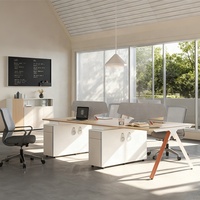Bureau de réunion en cluster à 2 voies, réseau téléphonique, cubicle, plan ouvert ou centre d'appels, table de bureau en cluster à 4 voies, réseau de bureaux en cluster