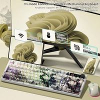 Clavier mécanique sans fil rétro OEM ODM L98 avec écran TFT, bouton rotatif, clavier de jeu japonais personnalisé 98 touches avec pavé numérique