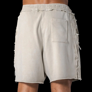 Pantalones Cortos Personalizados para Hombre, Estilo Vintage, Lavado Ácido, con Cordón Ajustable, de Felpa Francesa, con Patrón Sólido - Product Image 2