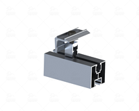 Supports de montage photovoltaïques réglables en alliage d'aluminium YZ Solar Rail, modèle YZ-R04, garantie 25 ans, haute résistance au vent pour les systèmes solaires