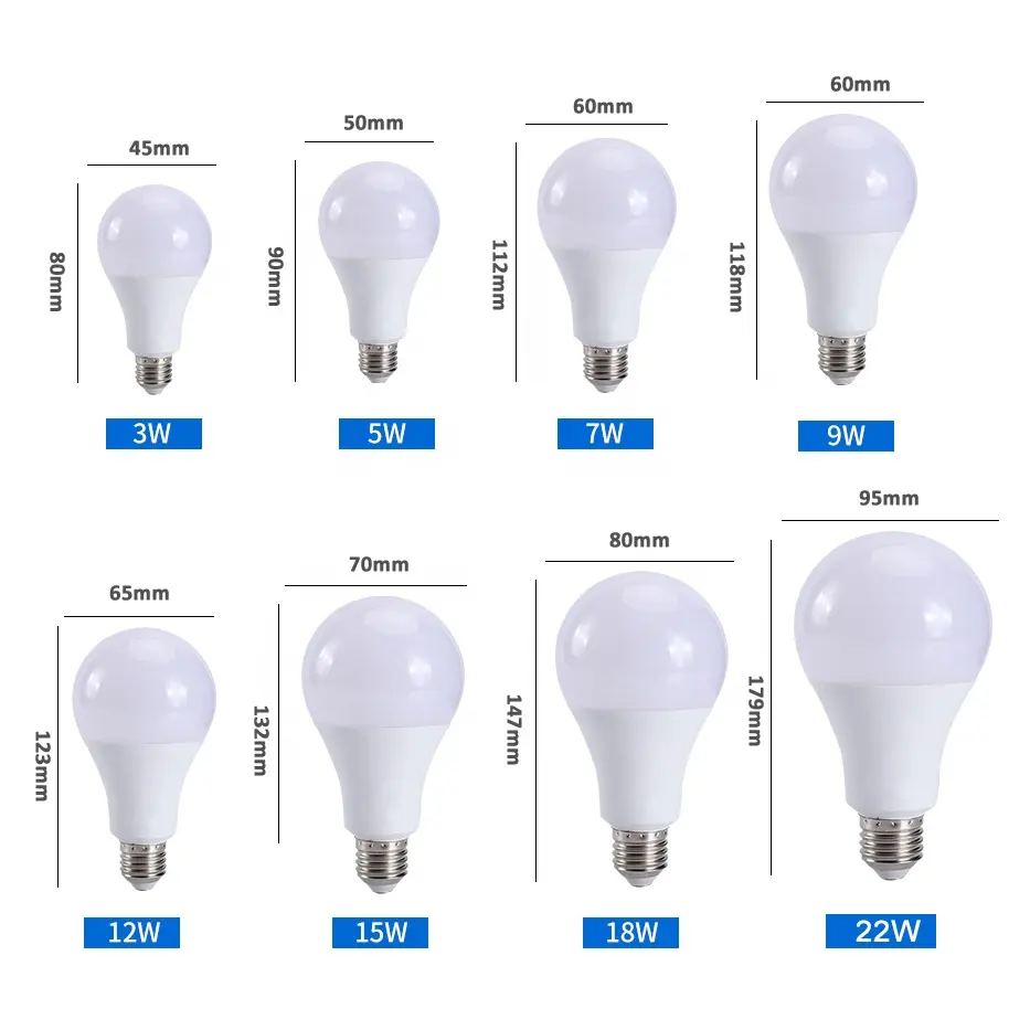 B22 E27 LED-Lampe Skd Ersatzteile für eine LED-Glühbirne Kostenlose benutzer definierte Verpackungs box Unmontiertes Kit Montage von LED-Lampen Rohmaterial