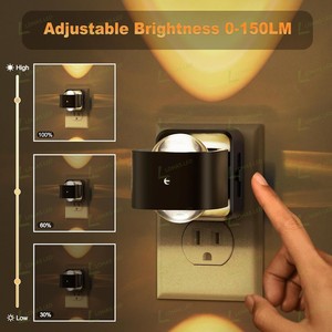 Lámpara de Noche LOHAS 2W, Proyector LED Súper Brillante, Moderno, Enchufable, Luz Blanca Suave de 3000K, para Dormitorio, Sala de Estar - Product Image 3
