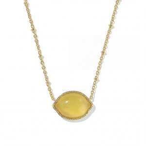Collana con Ciondolo a Forma di Fragola Rosa Placcata <span class=keywords><strong>Oro</strong></span>, Catena in Bambù Smaltata, Gioiello con Pietra Naturale per Donne - Product Image 3