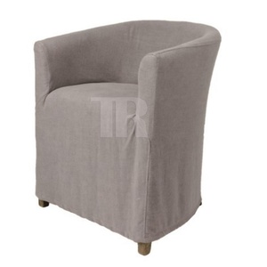 Factory Custom Made Furniture Chairs Event Wedding Upholstered Linen Fabric <b>Slipcover</b> Dining Chair - Product Image 3