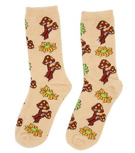 Meilleures chaussettes en peluche à imprimé champignon vert de noël, pantoufles d'hiver confortables et chaudes - Product Image 5