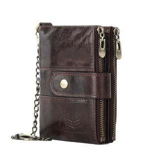 Cartera de Cuero Genuino Royal Bagger para Hombre, Monedero Pequeño, Tarjetero Mini, Portafolio Vintage, Portomonee con Cierre, Bolsillo Masculino - Product Image 1