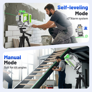 Nivel Láser <span class=keywords><strong>Huepar</strong></span> Pro ZK04CG-LR300 4D de 16 Líneas Verdes, Autonivelante, con Control Remoto y Receptor, Accesorios Incluidos - Product Image 5