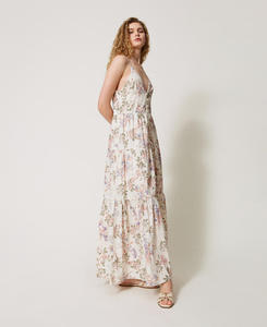 <span class=keywords><strong>Robe</strong></span> longue d'été pour femmes, col en V profond, impression de fleurs, tenue élégante pour filles, <span class=keywords><strong>robe</strong></span> de haute qualité - Product Image 3