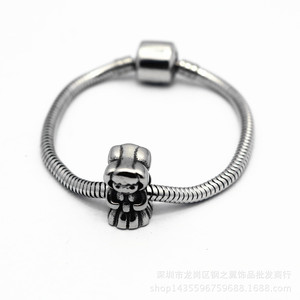 yunnique Charme de petite fille mignonne en acier inoxydable, pendentif de dessin animé pour bracelet, accessoires de bricolage, cadeau, bijoux, perles à enfiler, breloques - Product Image 5