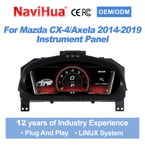 Nuevo panel de instrumentos digital LCD Navihua con cabina virtual, sistema Linux, Carplay y velocímetro automático para Mazda Axela CX-4 2014-2019 - Product Image 1