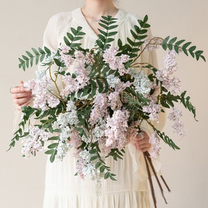 <span class=keywords><strong>Lilas</strong></span> Artificiales de Plástico Hechas a Mano con Ramas Largas y Ramas de Plantas Modernas para Decoración del Hogar, Día de la Madre y Navidad - Product Image 4