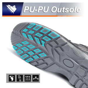 รองเท้าเซฟตี้ JIANKUN SBP ราคาประหยัด กันลื่น กันน้ำ หนังวัวลายนูน พื้น PU หัวเหล็ก เหมาะสำหรับงานก่อสร้างกลางแจ้ง ใช้ได้ทั้งฤดูร้อนและฤดูหนาว - Product Image 4