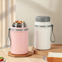 Offre Spéciale – Bouteilles d'eau réutilisables en acier inoxydable à large ouverture, boîte à lunch portable, pot alimentaire isotherme sous vide, pot à soupe pour le voyage, 32 oz