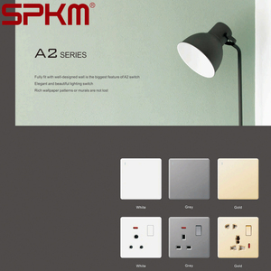 Anh tiêu chuẩn tường socketswitch siêu mỏng chống cháy PC chải đỏ đồng hiện đại 13a15a16a250v Tùy chỉnh màu sắc Nhà khách sạn - Product Image 6