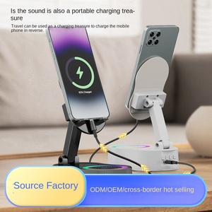 Soporte de Carga Inalámbrico para Teléfono Móvil con Inducción, Novedad Transfronteriza 2025, para Altavoz, Escritorio, con Aviso de <span class=keywords><strong>Voz</strong></span> y Audio en Vivo - Product Image 2