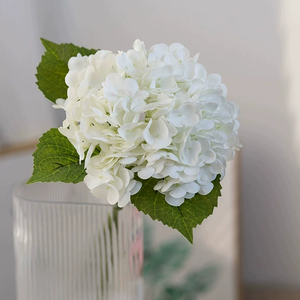高品质真触感人造绣球花大头绿白绣球花乳胶绣球花用于婚礼装饰 - Product Image 3