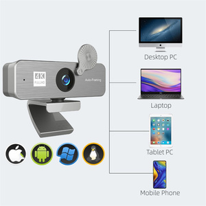 Caméra PC USB 4K à encadrement automatique par IA, grand angle 120°, rotation 360°, suivi IA <span class=keywords><strong>EPTZ</strong></span> intégré - Product Image 6