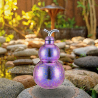 Bouteille d'eau de voyage isotherme en titane écologique de 16 oz en forme de gourde avec brosse de nettoyage de paille, anti-fuite, portable, design Zen Asiatique