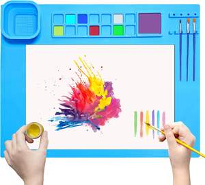 حصيرة رسم سيليكون قابلة لإعادة الاستخدام للأطفال - حصيرة رسم سيليكون غير قابلة للانزلاق وحصيرة رسم للأطفال وحصيرة طين - Product Image 1