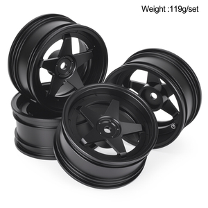 Juego de 4 Llantas de Aluminio de 52*26mm con Desplazamiento Ajustable de 12mm Hexagonales para Coche RC a Escala <span class=keywords><strong>1</strong></span>/10 <span class=keywords><strong>Tamiya</strong></span> TT01 TT02 HSP RedCat Kyosho Upgrade - Product Image 4
