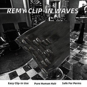 Extensiones de Cabello Virgen Malaíz Remy Pre-Adheridas con Clip, Doble Trama, Puntas Completas, Estilos Ondulados/Body Wave, Sin Costuras, Kinky, de LAN RUI - Product Image 2