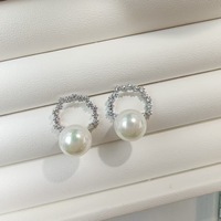 Pendientes de Plata de Ley 925 con Perlas Blancas Akoya de 6-6.5mm, Redondas, Grado AAAA, Certificadas por Terceros, Accesorio de Belleza Luminoso