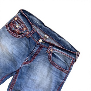 Jeans de Mezclilla de Algodón Vintage Ligeros de Pierna Recta para Hombre, Corte Regular, Lavado a la Piedra, Disponibles en Línea para Primavera/Invierno 2026 OEM - Product Image 2