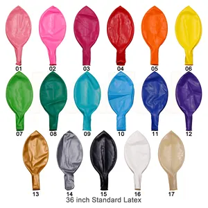 Funfoil 36 inch Round Shape Latex Balloon 17 Bright Colors Standard Balloon Kids Birthday Party Decoration Accessory