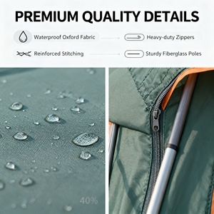 Carpa de Techo de Tela Oxford de Doble Capa para Todas las Estaciones, Portátil, para Glamping al Aire Libre, Dos Dormitorios, Sala de Estar, Impermeable, Familiar, LSYT-KQ-4 L - Product Image 3